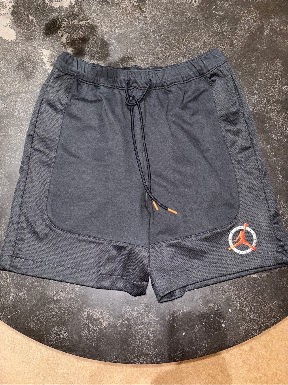 Jordan Black Men's Athletic Shorts with Red Accent